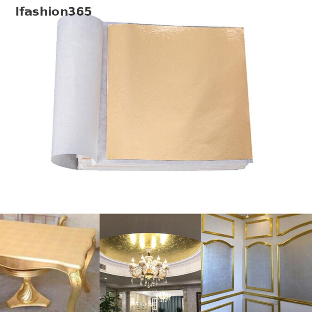 Set 100 tờ giấy lá vàng dùng trang trí thủ công