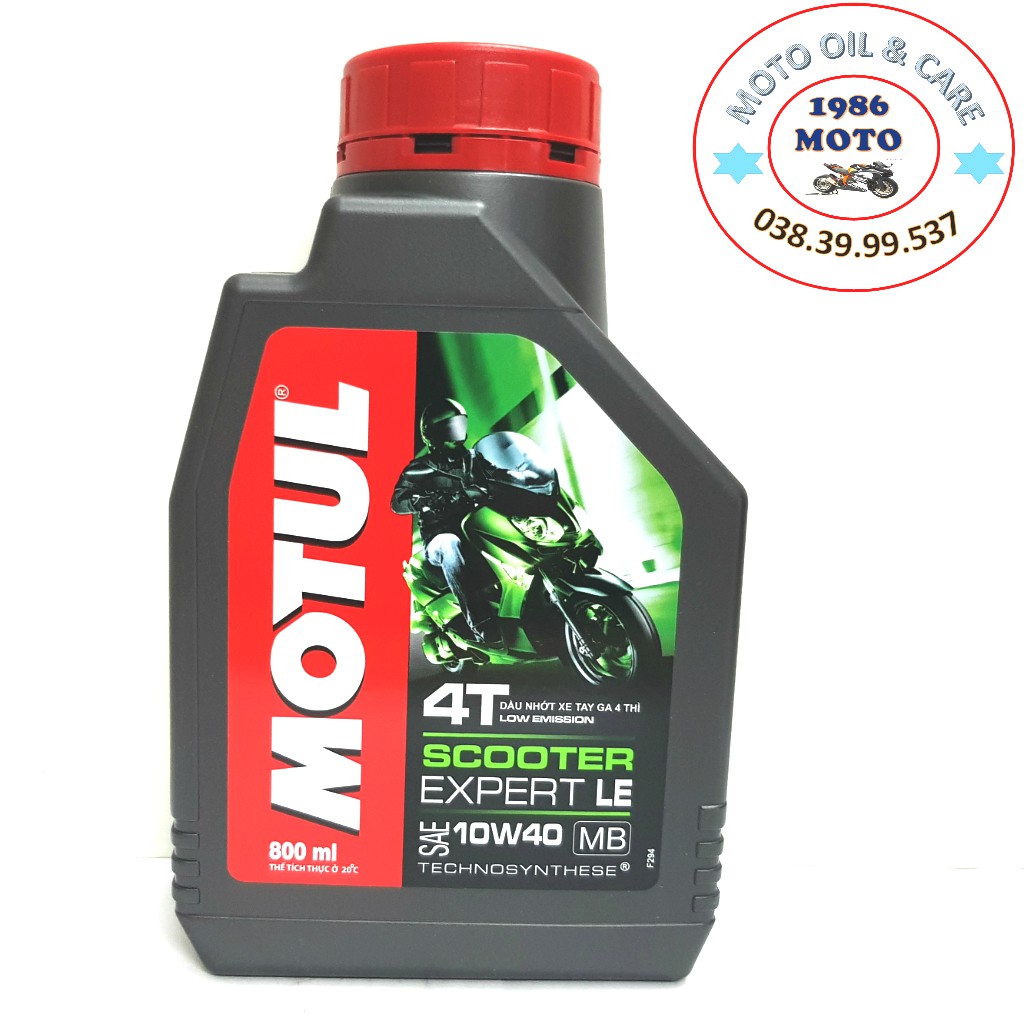 COMBO NHỚT MOTUL EXPERT LE 800ML + NHỚT HỘP SỐ MOTUL (XE TAY GA)