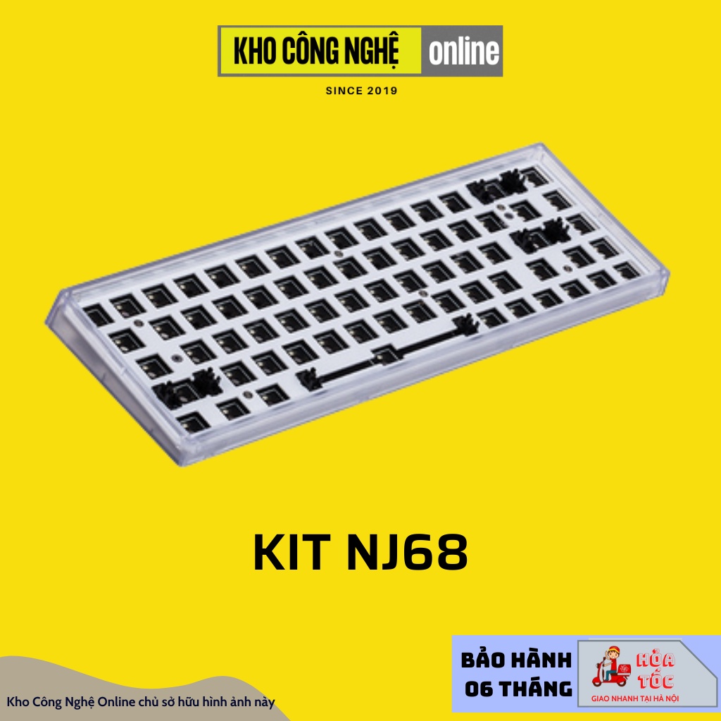 Kit Bàn Phím Cơ NJ68 Led RGB Hotswap, Type C, Bluetooth 5.0, Wireless 2.4G