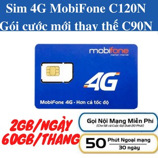 Sim 4G Mobifone - Gói cước mới nhất của MobiFone - Tặng 2GB/NGÀY, Nghe gọi miễn phí - Sim chưa có gói
