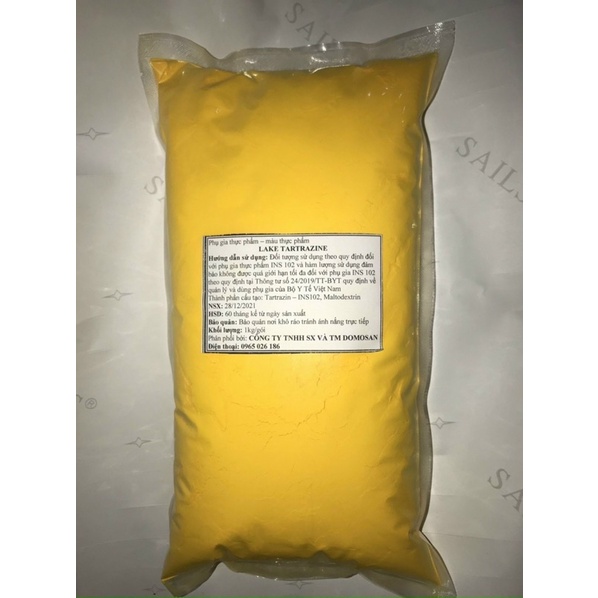 1Kg màu vàng chanh LAKE TARTRAZINE Tạo màu vàng cho da gà