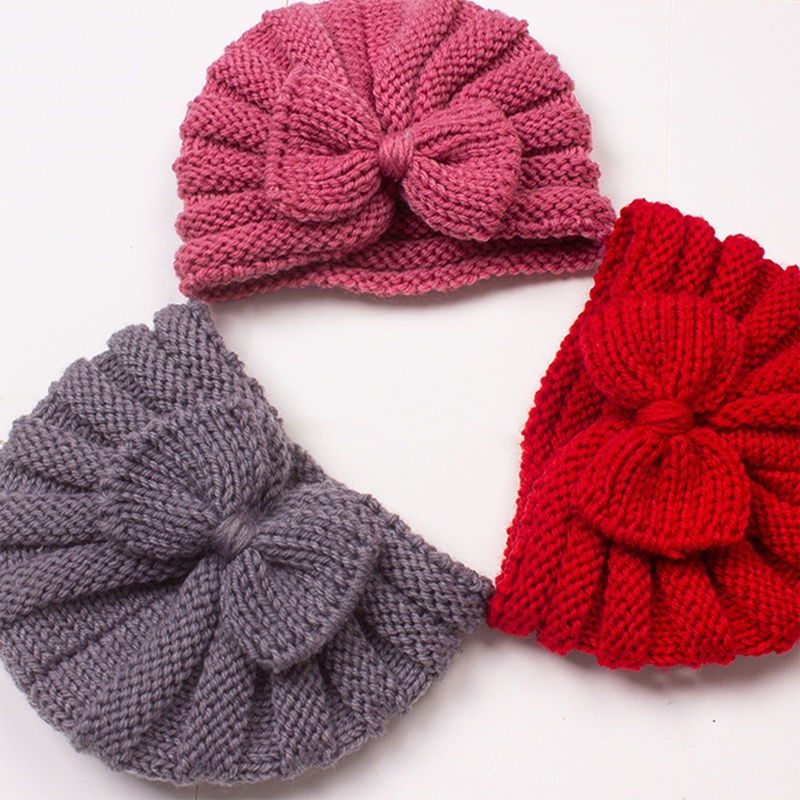 Mũ beanie Đan Tay Thủ Công Thắt Nút Thời Trang Cho Bé Gái