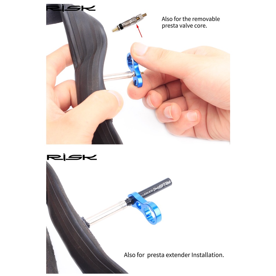 Set 2 Ống Nối Dài Van Lốp Xe Đạp 45mm / 80mm