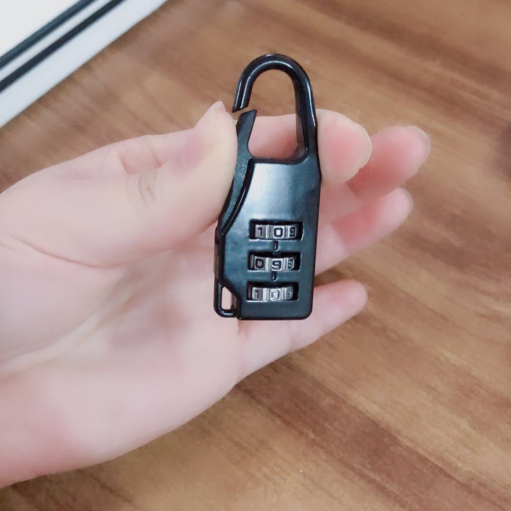 Ổ khóa móc kết hợp mật mã số an toàn 3 ký tự mini