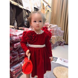 Váy nhung bé gái 9-20kg