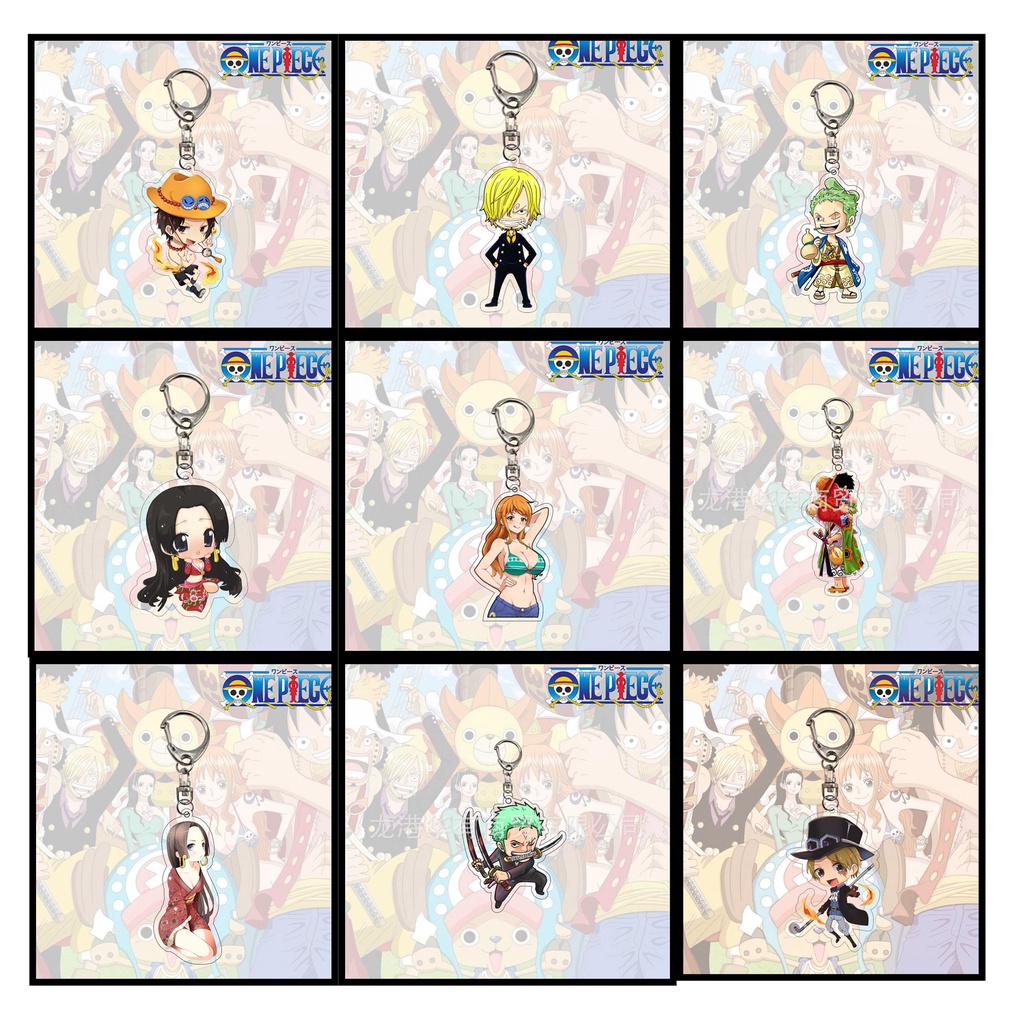 Móc khóa in hình nhân vật zozo Boa Hancock ace nami Luffy Sanji one piece Vua Hải Tặc