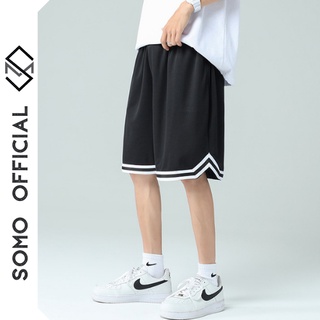 Quần short SOMO bóng rổ unisex thể thao chữ V lửng nam nữ ulzzang SMQ3
