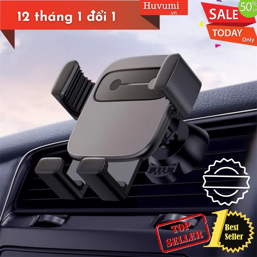 Bộ đế giữ điện thoại trên xe hơi Baseus Cube Gravity Vehicle-Mounted Holder (Air Vent, Navigation Car Mount) -LV599-AI-B