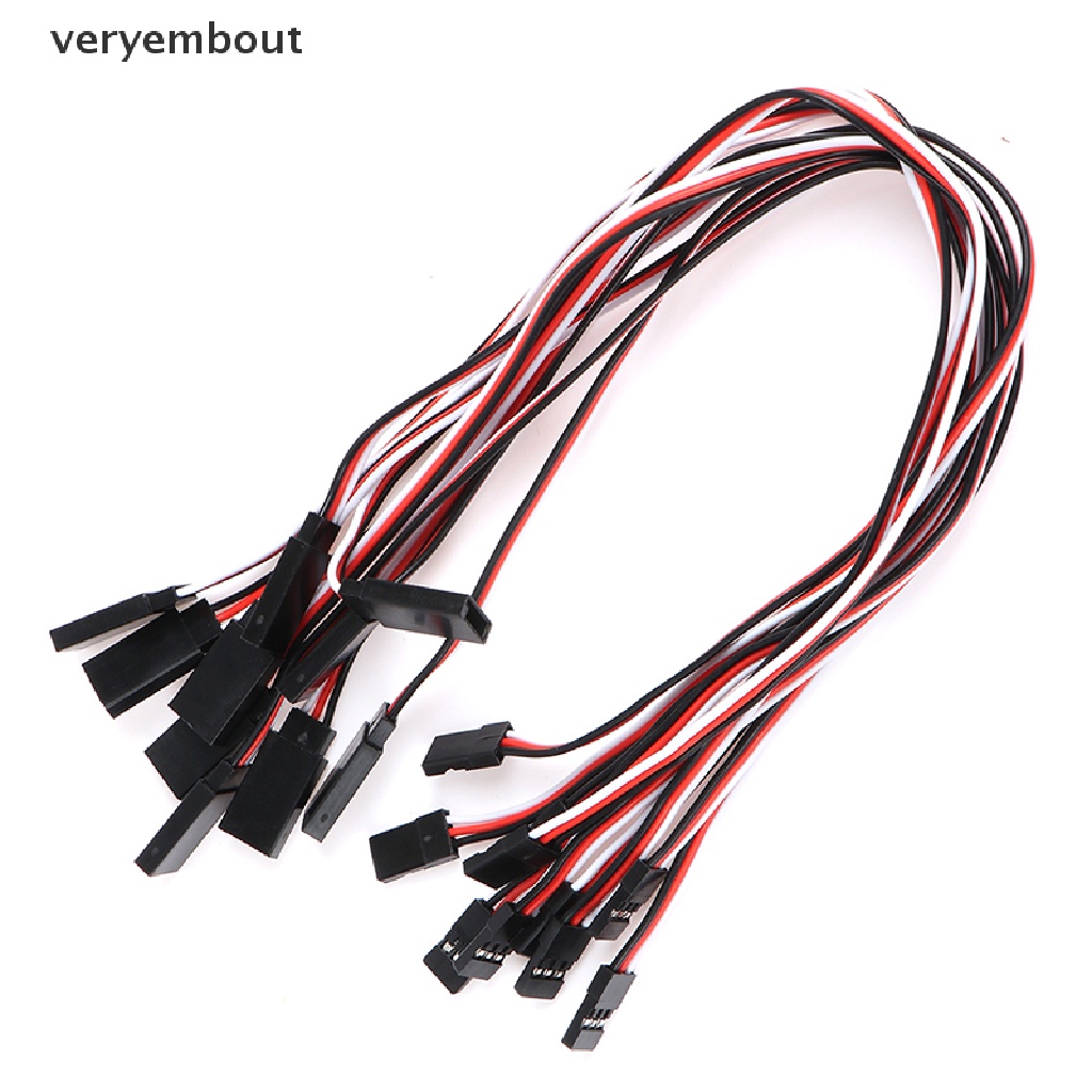 Set 10 Dây Cáp Nối Dài Động Cơ Servo 30cm Dành Cho RC Futaba JR Male Sang Female n