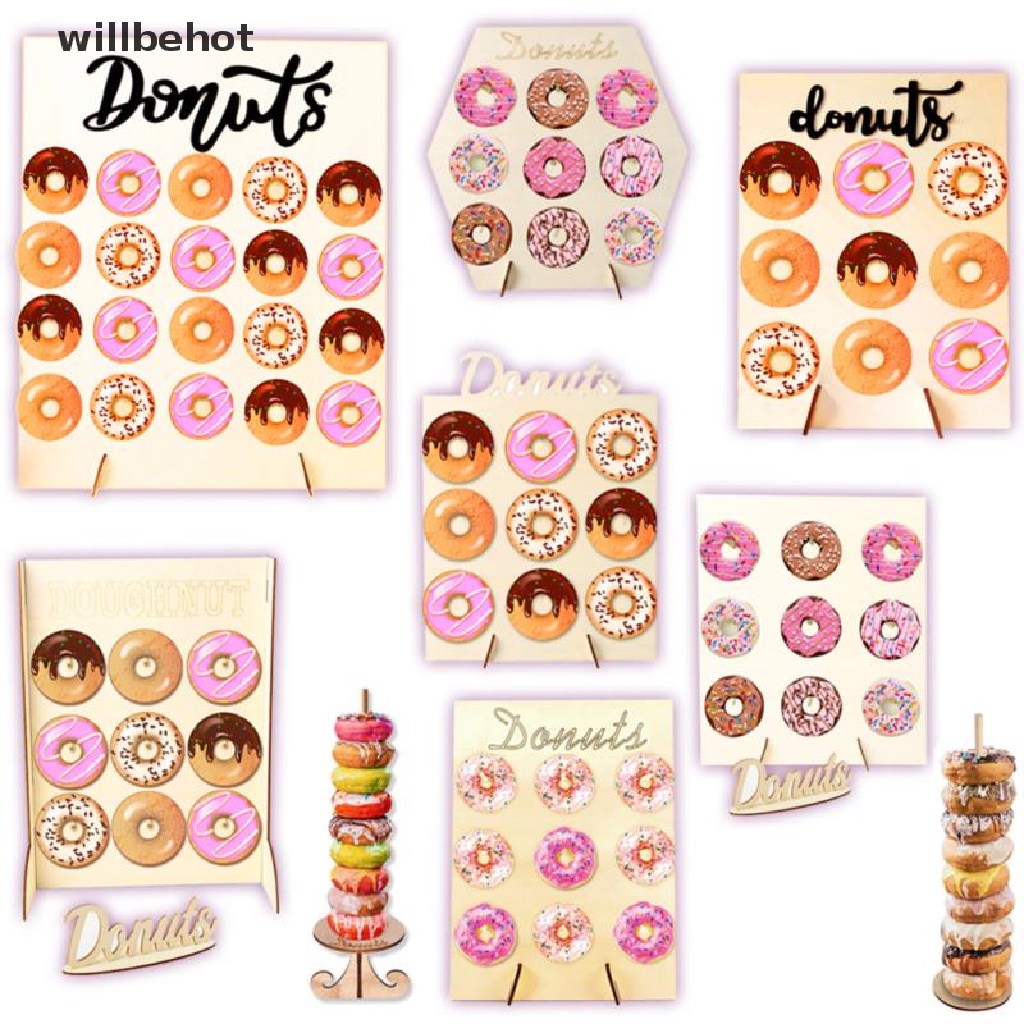 Bảng Gỗ Hỗ Trợ Trang Trí Bánh donut Cho Sinh Nhật Đám Cưới