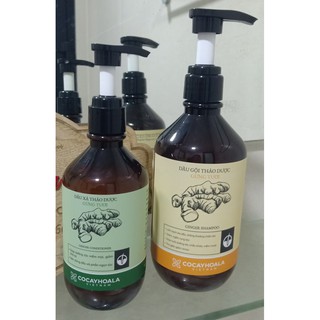 Combo dầu gội, dầu xả thảo dược gừng tươi