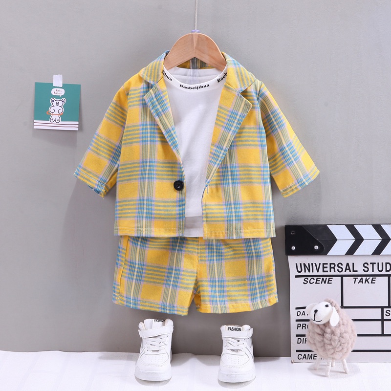 Bộ vest tay lỡ thanh lịch cho bé diện Hè (8-17kg), Chất liệu mỏng mát, thiết kế sang trọng, 2 màu cá tính