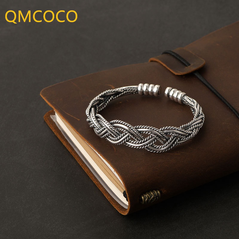 Vòng Đeo Tay Dạng Hở Màu Bạc Phong Cách Hàn Quốc Cổ Điển Sang Trọng Dành Cho Nữ