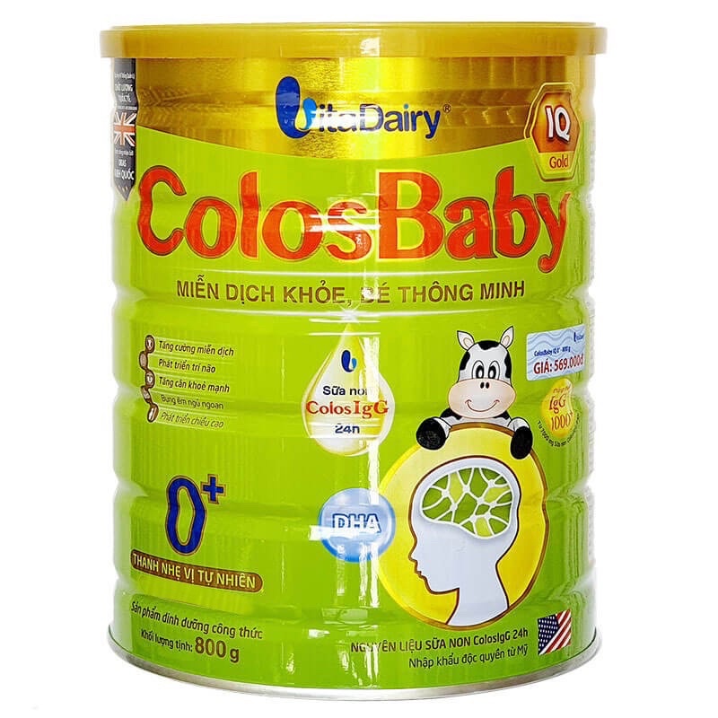 (date 2024) Sữa bột Colosbaby iq số 0+, 1+, 2+ 800g