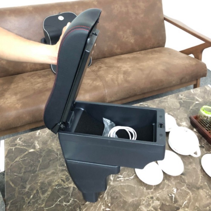 Sản Phẩm Hộp tỳ tay ô tô, xe hơi Hyundai i10 tích hợp 3 cổng USB .