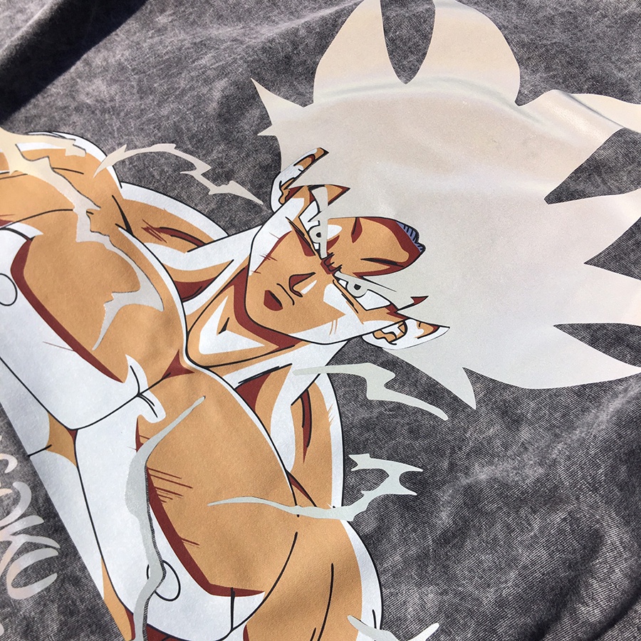 Áo thun wash xám Goku Biến Hình thiết kế độc quyền Anam Store