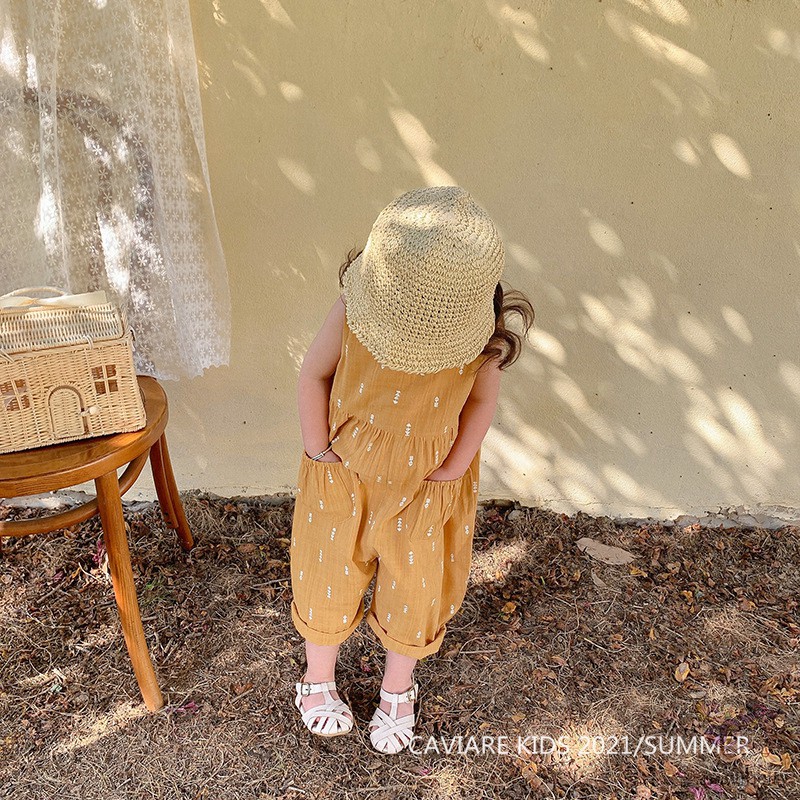 Áo Liền Quần Sát Nách Phong Cách Hàn Quốc Dành Cho Bé Gái