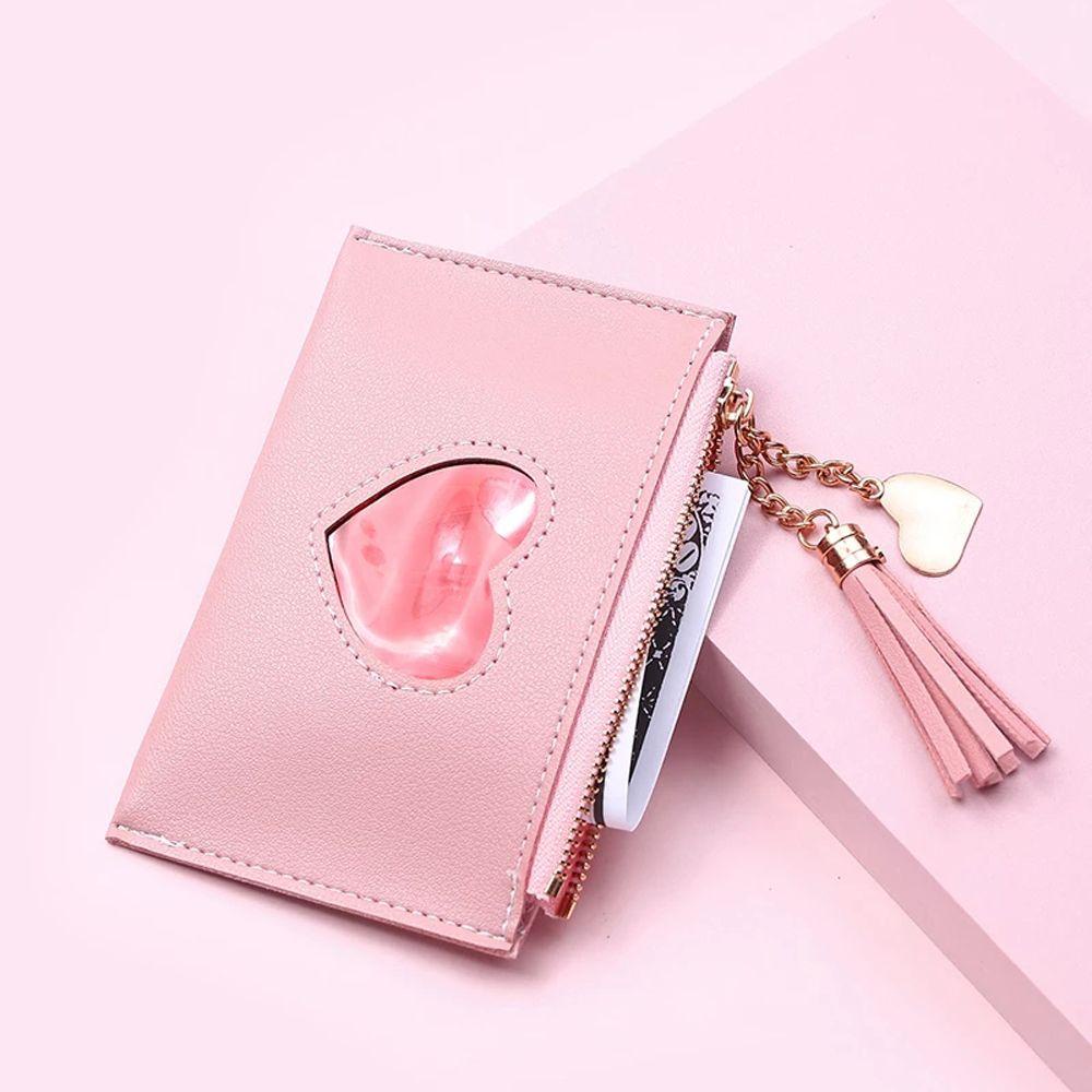 Ví Da PU Hai Mặt Có Khóa Kéo Đựng Tiền Xu Và Thẻ Tiện Dụng Cho Bạn Gái