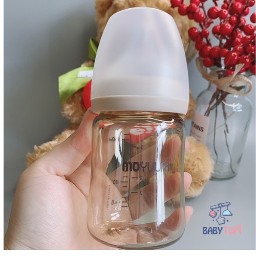 Bình sữa MOYUUM Hàn Quốc cho bé, [ Nội Địa Hàn ] có núm ti silicon, PPSU 170 &amp; 270ml - Hỗ Trợ Chọn Núm + Tặng cọ bình