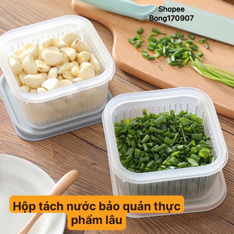 Hộp Bảo Quản Tách Nước Giúp Thực Phẩm Tươi Lâu