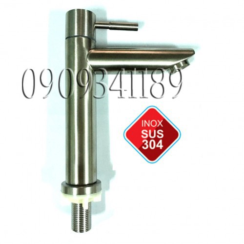 Vòi lavabo lạnh Inox SUS 304