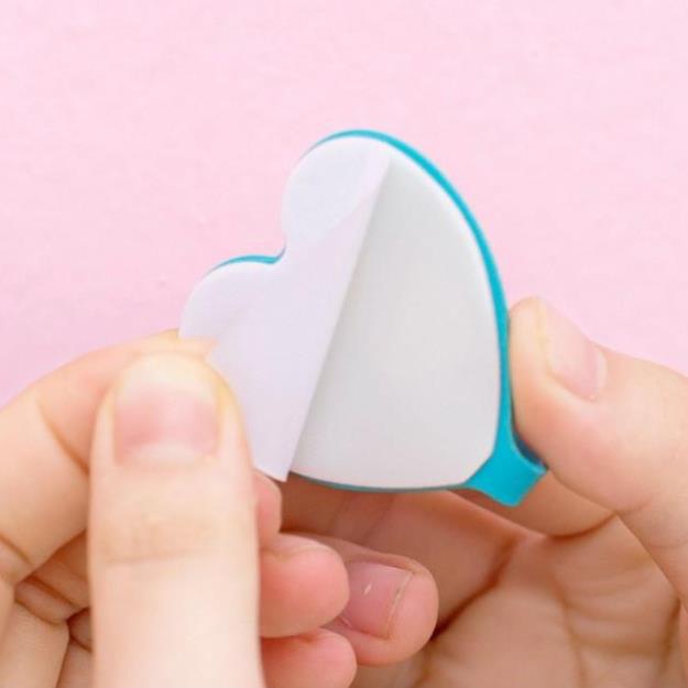 Móc dán tường kim loại hình trái tim ⚡FREE SHIP⚡ chịu lực tốt, treo đồ đa năng