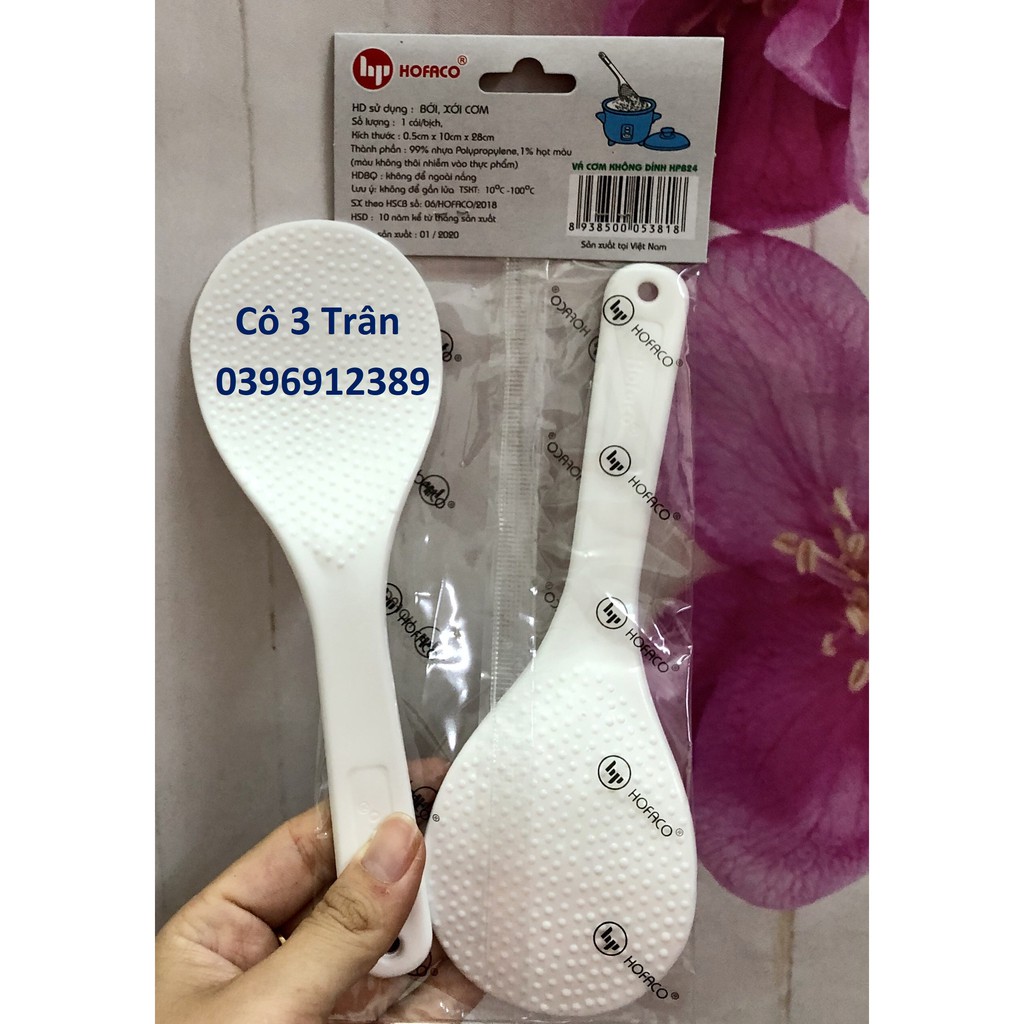 Vá nhựa không dính HPB24 - Vá xới cơm bằng nhựa cao cấp HOFACO nhỏ gọn, tiện lợi