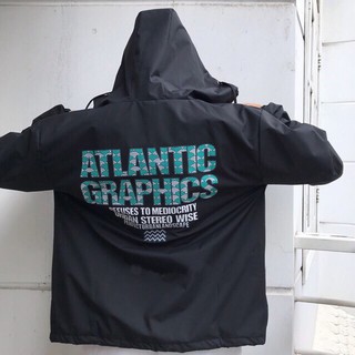 (4.8sao) ÁO KHOÁC DÙ Rap Atlantic Graphics (M790 - Kèm Ảnh Thật - Có Form Rộng XL)