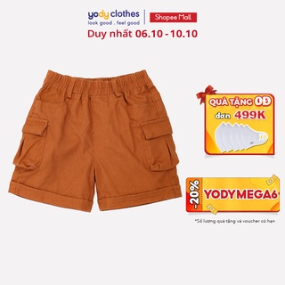 Quần short đũi YODY trẻ em cạp chun mềm nhẹ thoải mái năng động KID4317