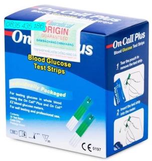 QUE THỬ ĐƯỜNG HUYẾT ON-CALL PLUS (25 que)