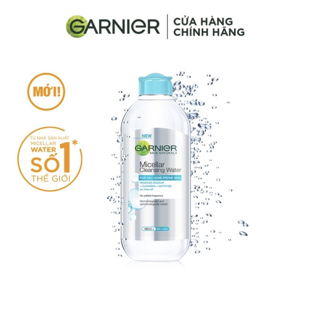 Nước làm sạch và tẩy trang cho mọi loại da Garnier Micellar Water 400ml | BigBuy360 - bigbuy360.vn