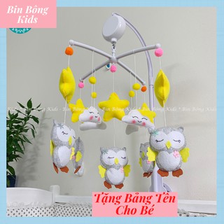 [TẶNG BẢNG TÊN CHO BÉ] Treo Nôi Handmade Cho Bé, Đồ Chơi Treo Cũi Có Nhạc, Điều Chỉnh Được Âm Lượng