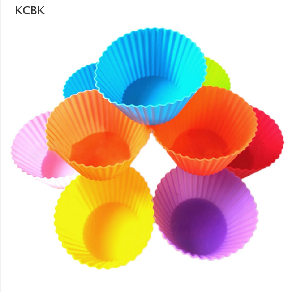 Set 6 Khuôn Silicone Làm Bánh Hình Tròn Tiện Dụng