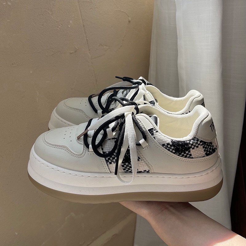 Giày thể thao nữ SB dạ kẻ kim tuyến