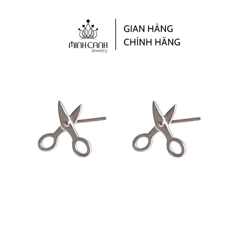 Hoa Tai Bạc Hình Kéo Nhỏ Xinh Xắn - Minh Canh Jewelry
