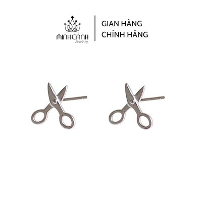 Hoa Tai Bạc Hình Kéo Nhỏ Xinh Xắn - Minh Canh Jewelry