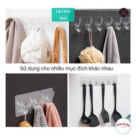Thanh 6 móc dán tường chịu lực siêu dính đa năng kích thước 6,4 x 35cm - Shop Dbavio