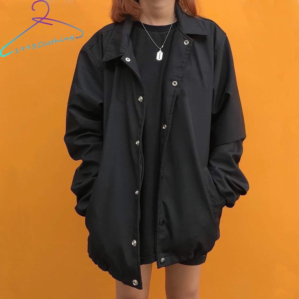 ÁO KHOÁC KAKI TRƠN NÚT BẤM/ÁO JACKET TRƠN ĐEN VẢI KAKI CAO CẤP,FREESHIP, NAM NỮ HÀNG VNXK 2 LỚP,1993CLOTHINGG