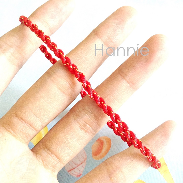 (Tay/Chân) Vòng chỉ đỏ kim tuyến may mắn - Lắc tay lắc chân nam nữ phong thủy handmade