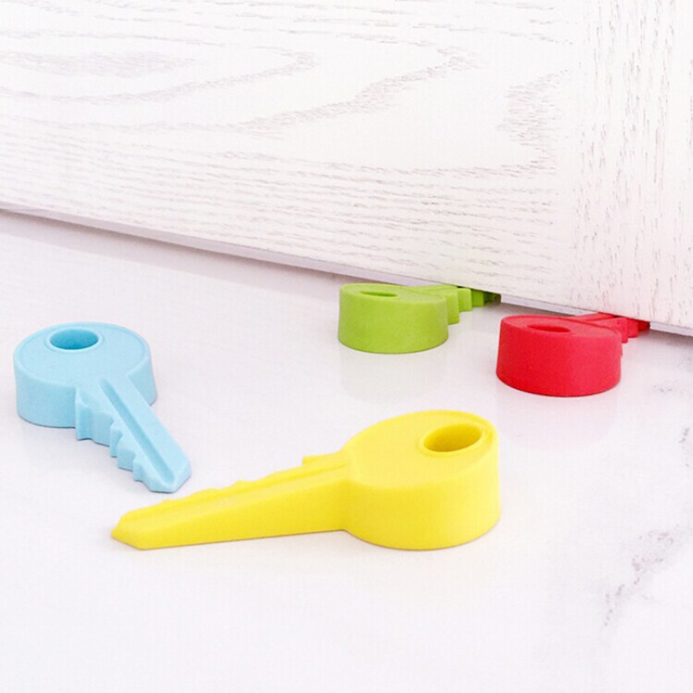 Silicone Rubber Key Decor Door Stop Wedge Stopper