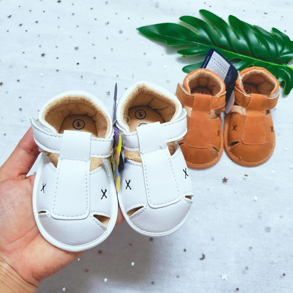 Giày dép tập đi có đế cao su mềm cho bé từ 0 đến 18 tháng DINO STD05