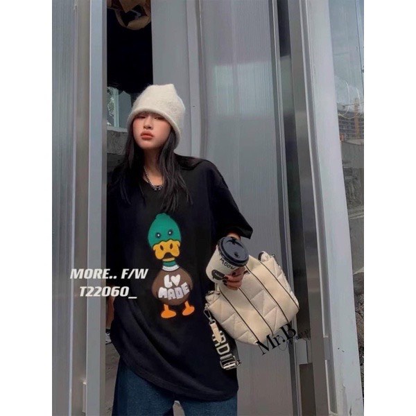 ÁO Thun Unisex Tay Lỡ , Áo Phông Tay Ngắn Oversize In Hình Chú Vịt Siêu Phẩm 2022 Được Nhiều Người Săn Đón