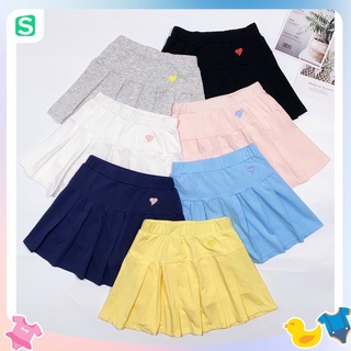 Chân váy thun cotton xếp ly cho bé