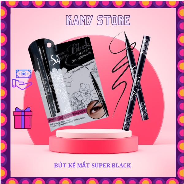 Kẻ Mắt Nước Mistine Siêu Nét SUPER BLACK EYELINER Thái Lan Chính Hãng