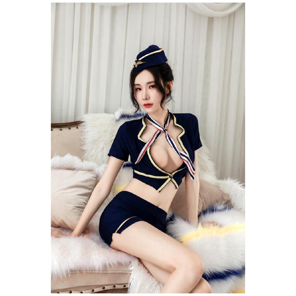 Bộ Đồ Hóa Trang Tiếp Viên Hàng Không Gợi Cảm Cho Nữ
