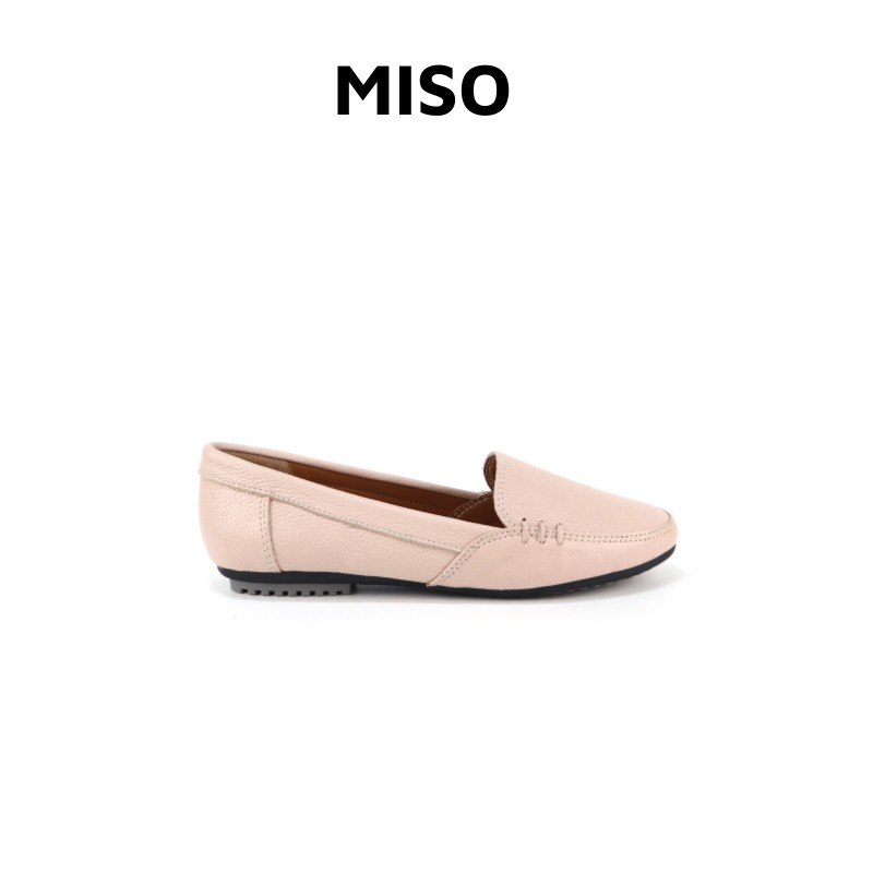 Giày mọi búp bê nữ mũi tròn basic da thật êm mềm ôm chân đế bằng đi chơi dạo phố đi học MISO