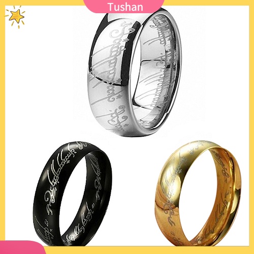 Nhẫn đeo tay bằng thép không gỉ đơn giản kiểu dáng sang trọng dành cho cả nam và nữ