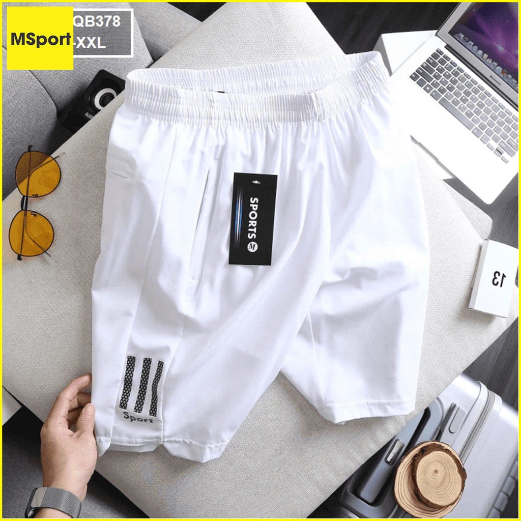 Quần Short Đùi Thể Thao Nam Chất Liệu Thun Xi 4 Chiều Cao Cấp, Dày Dặn, Mềm Mịn, Thấm Hút Mồ Hôi Tốt mã QUAN.18
