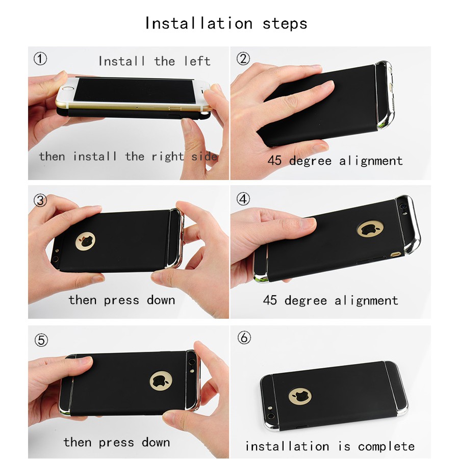 Ốp Điện Thoại Nhựa Cứng Chống Sốc Mạ Sang Trọng Cho iPhone 11 12 13 Pro Max X Xs Max XR 7 8 Plus