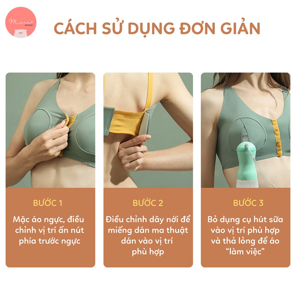 [Có sẵn] Áo ngực rảnh tay cho máy hút sữa Phanpy